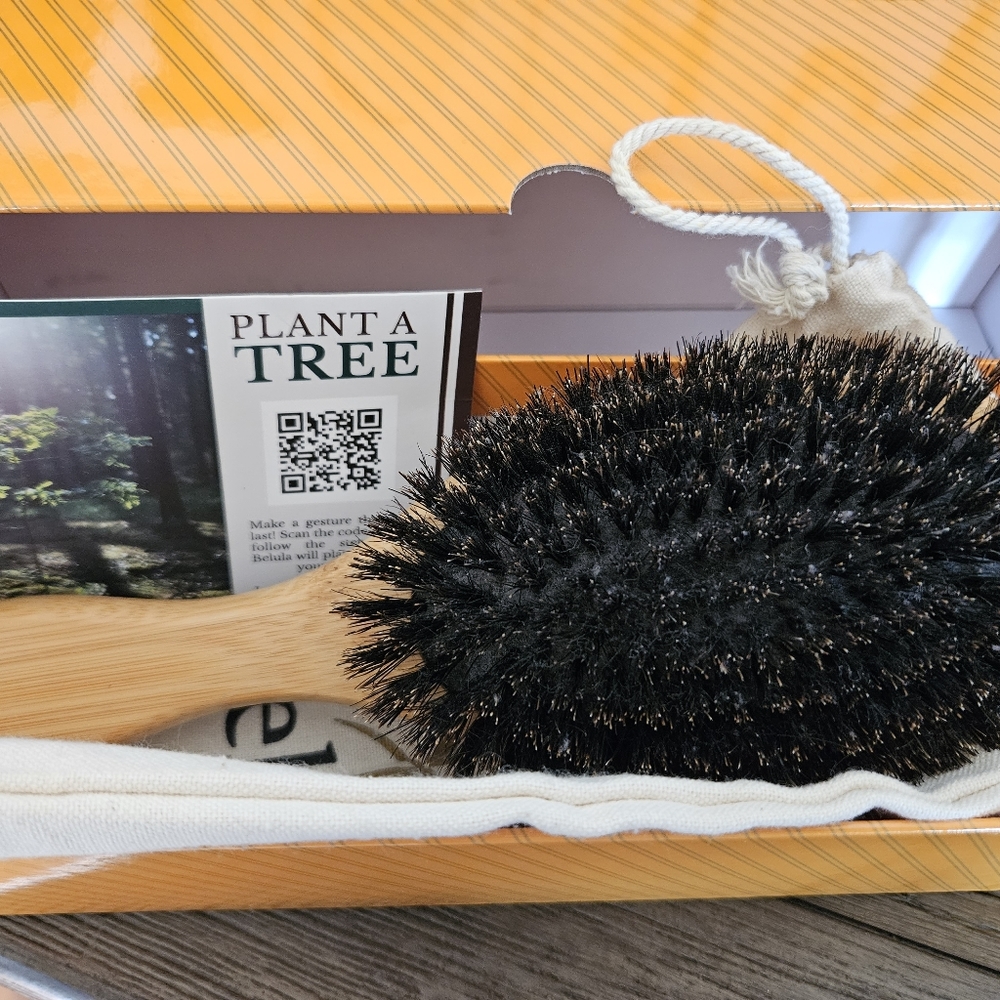 NEW Belula Premium Boar Bristle Hair Brush for Thick Hair Set.